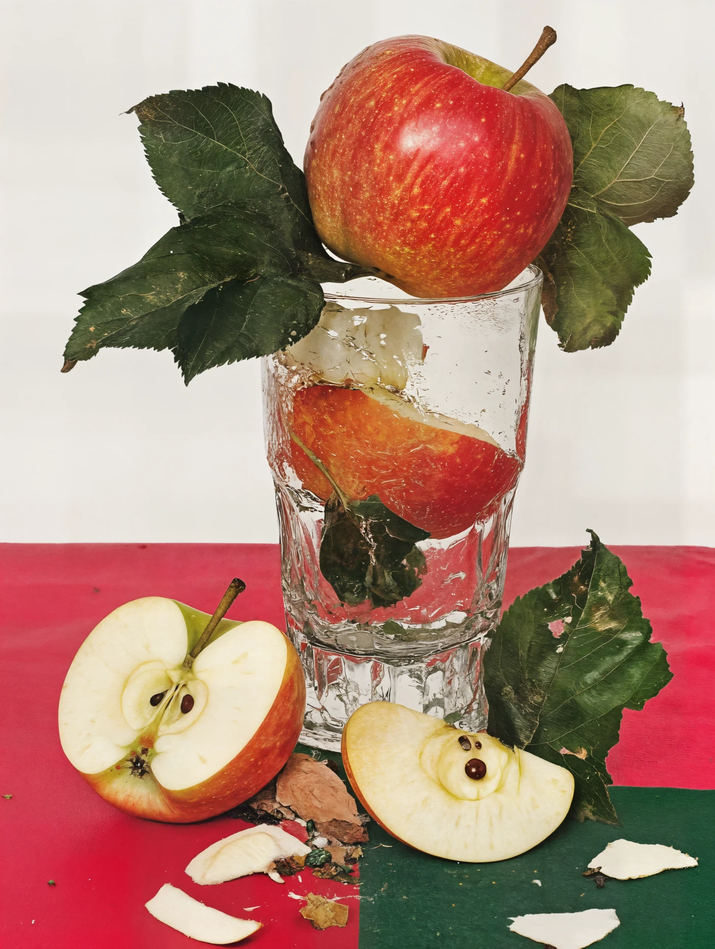 Appel en Glas, limited edition collage print by kutdakrap, Netherlands (Stilleven series, 2026)