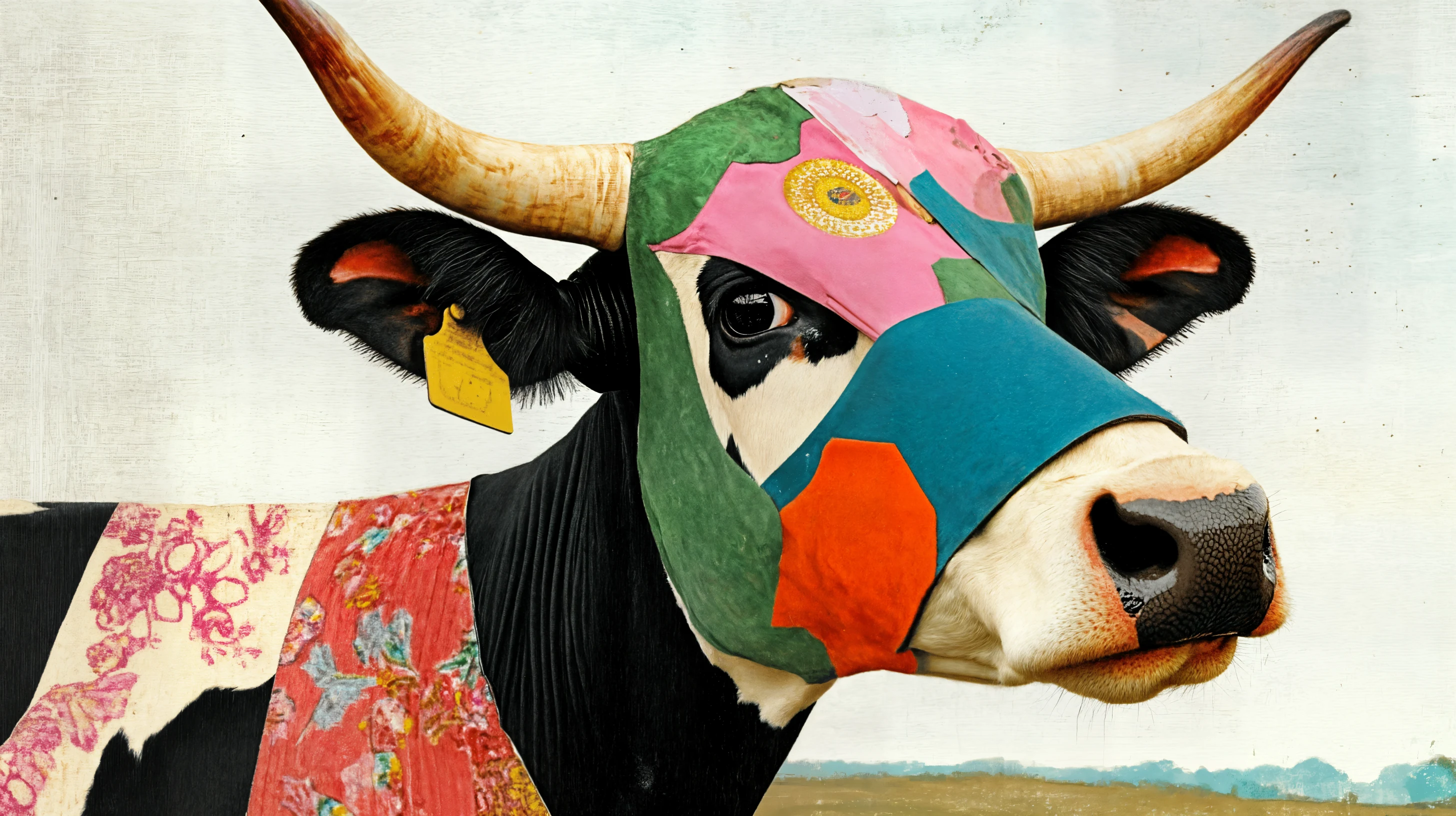 Koe — limited edition collage print, Hollands series, kutdakrap Amsterdam
