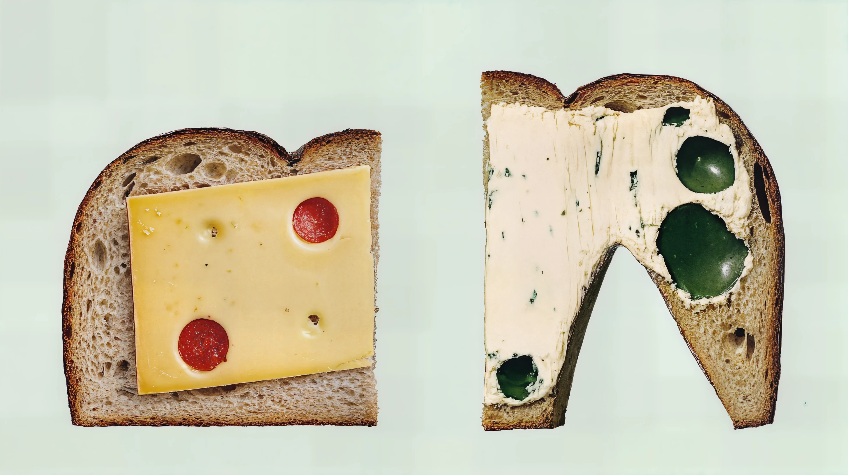 Twee Boterhammen, limited edition collage print by kutdakrap, Amsterdam (Stilleven series, 2026)